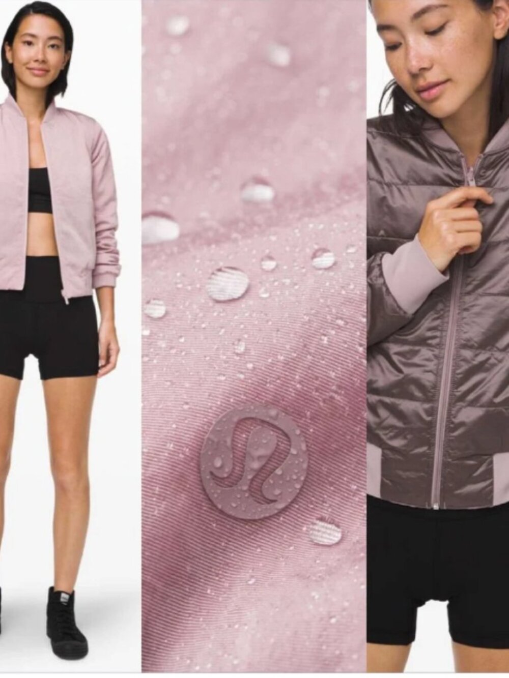 Lululemon Non-Stop Bomber Jacket - Reversible - Dusty Rose - Fits Size 6-8